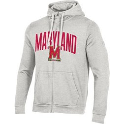 Under Armour Men's Maryland Terrapins Silver Grey All Day Full Zip Hoodie
