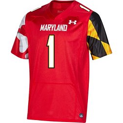 Under Armour Men's Maryland Terrapins #1 Red Replica Football Jersey