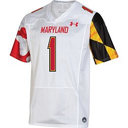 Under Armour Men's Maryland Terrapins #1 White Replica Football Jersey