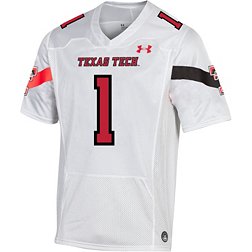 Under Armour Men's Texas Tech Red Raiders #1 White Replica Football Jersey