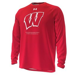 Under Armour Men's Wisconsin Badgers Red Shooter Longsleeve T-Shirt