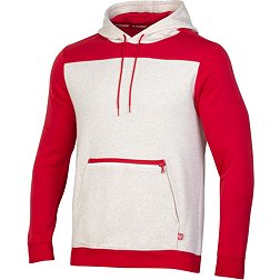 Under Armour Men's Wisconsin Badgers Red and White Iconic Pullover Hoodie