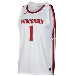 Under Armour Men's Wisconsin Badgers White #1 Replica Basketball Jersey
