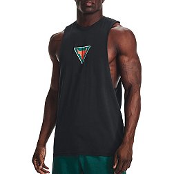 Under Armour Mens HeatGear Project Rock Iso-Chill Compression Sleeveless  Tank Top Black