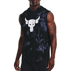 Under Armour Men's Project Rock Terry Printed Sleeveless Hoodie
