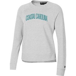 Under Armour Women's Coastal Carolina Chanticleers Silver All Day Crewneck Sweatshirt