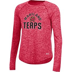 Under Armour Women's Maryland Terrapins Red Gameday Longsleeve T-Shirt