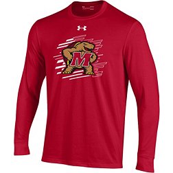 Under Armour Youth Maryland Terrapins Red Performance Cotton Longsleeve T-Shirt