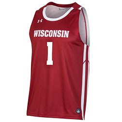 Under Armour Youth Wisconsin Badgers Red #1 Replica Basketball Jersey