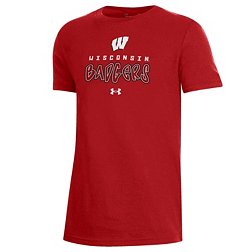 Under Armour Youth Wisconsin Badgers Red Performance Cotton T-Shirt