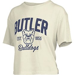 Pressbox Women's Butler Bulldogs White Knobie Crop T-Shirt