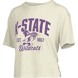 Pressbox Women's Kansas State Wildcats White Knobie Crop T-Shirt