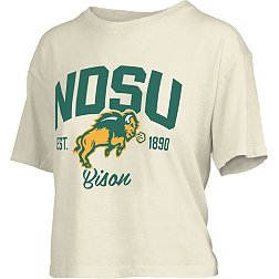 Pressbox Women's North Dakota State Bison White Knobie Crop T-Shirt