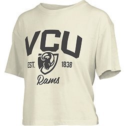 Pressbox Women's VCU Rams White Knobie Crop T-Shirt