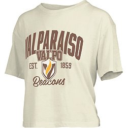 Pressbox Women's Valparaiso Beacons White Knobie Crop T-Shirt