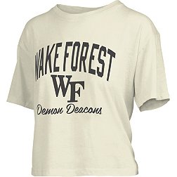 Pressbox Women's Wake Forest Demon Deacons White Knobie Crop T-Shirt