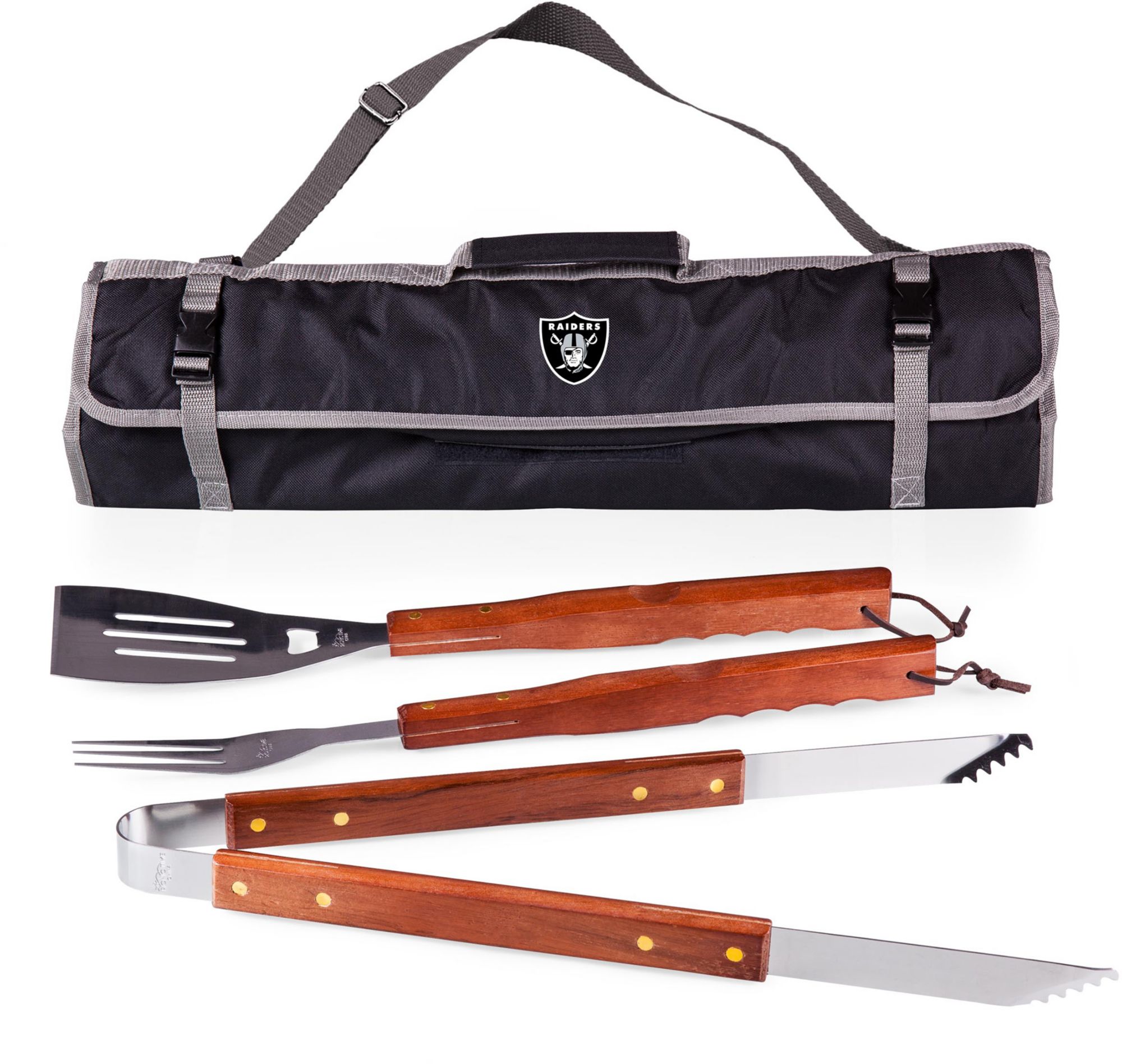 Officially Licensed NFL Team 8-Piece Tailgater BBQ Set - Raiders