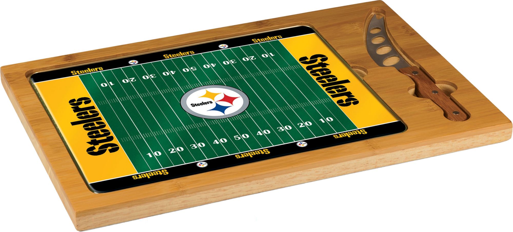 Picnic Time Pittsburgh Steelers Glass Top Cutting Board Set