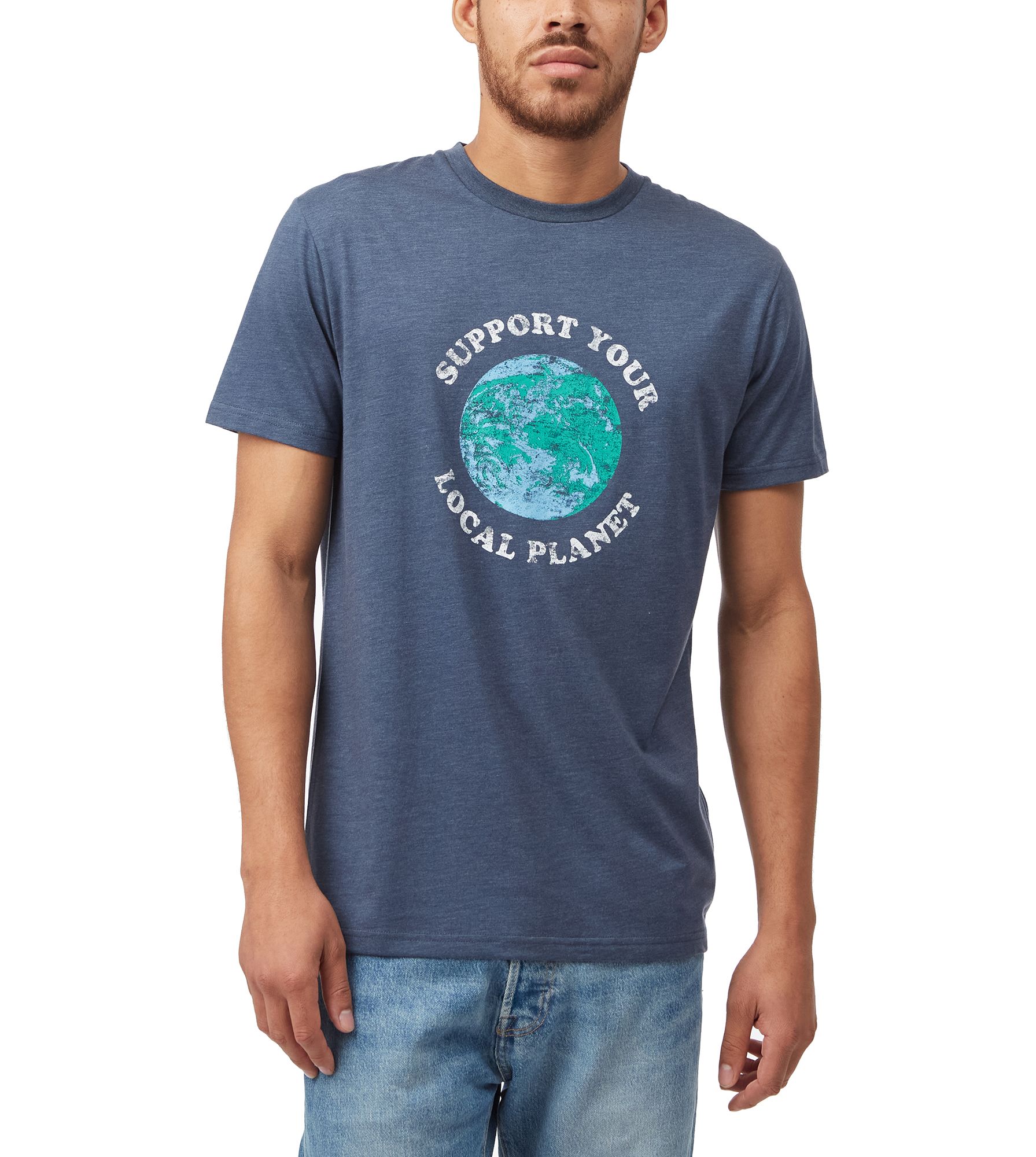 tentree Men's Support Planet Short Sleeve Graphic Graphic T-Shirt