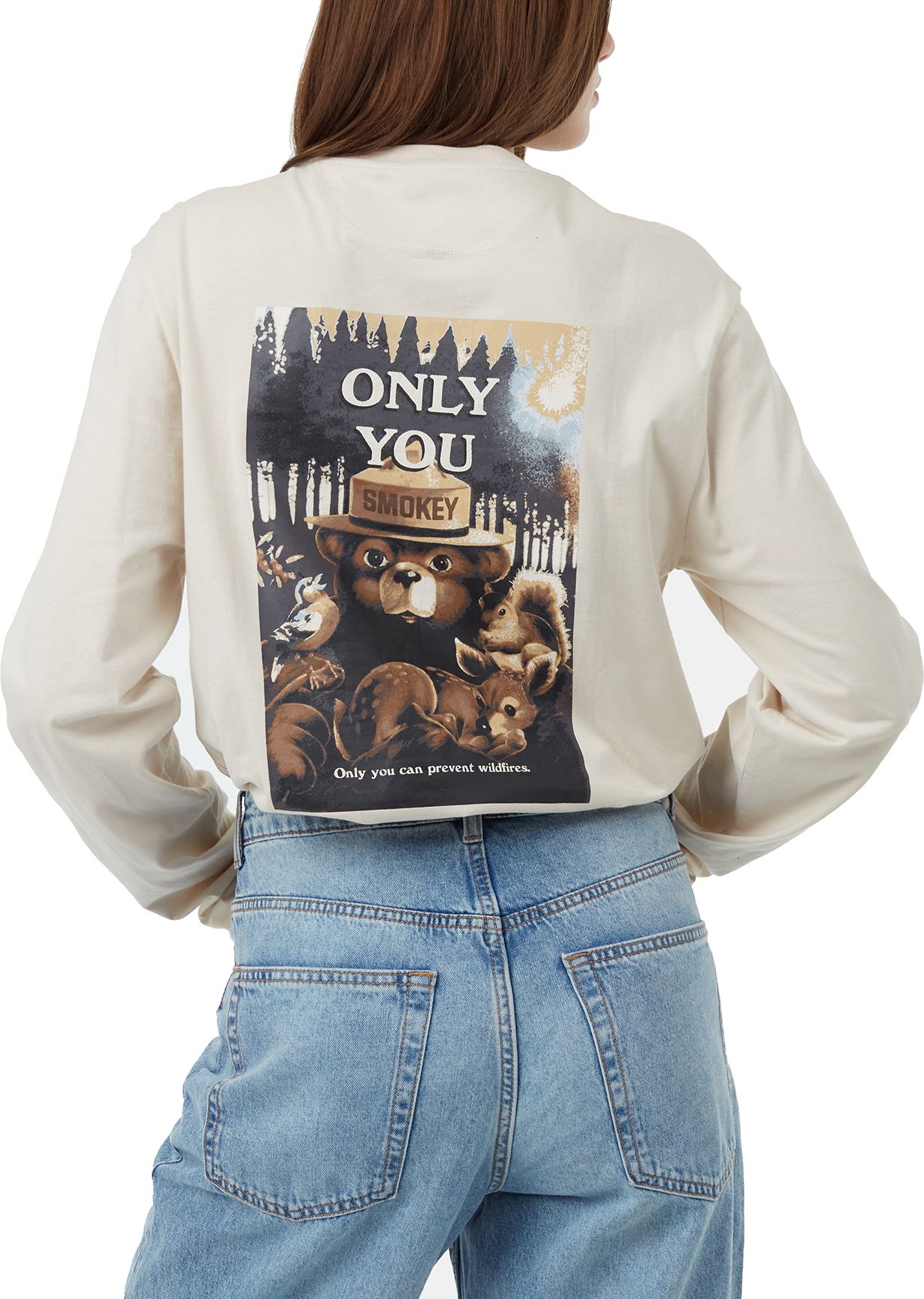 tentree Adult Smokey Only You Long Sleeve Graphic T-Shirt - Gray