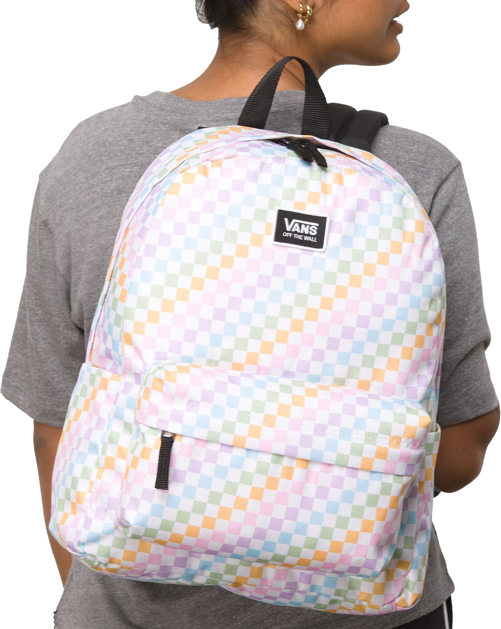 Vans rainbow store checkered backpack