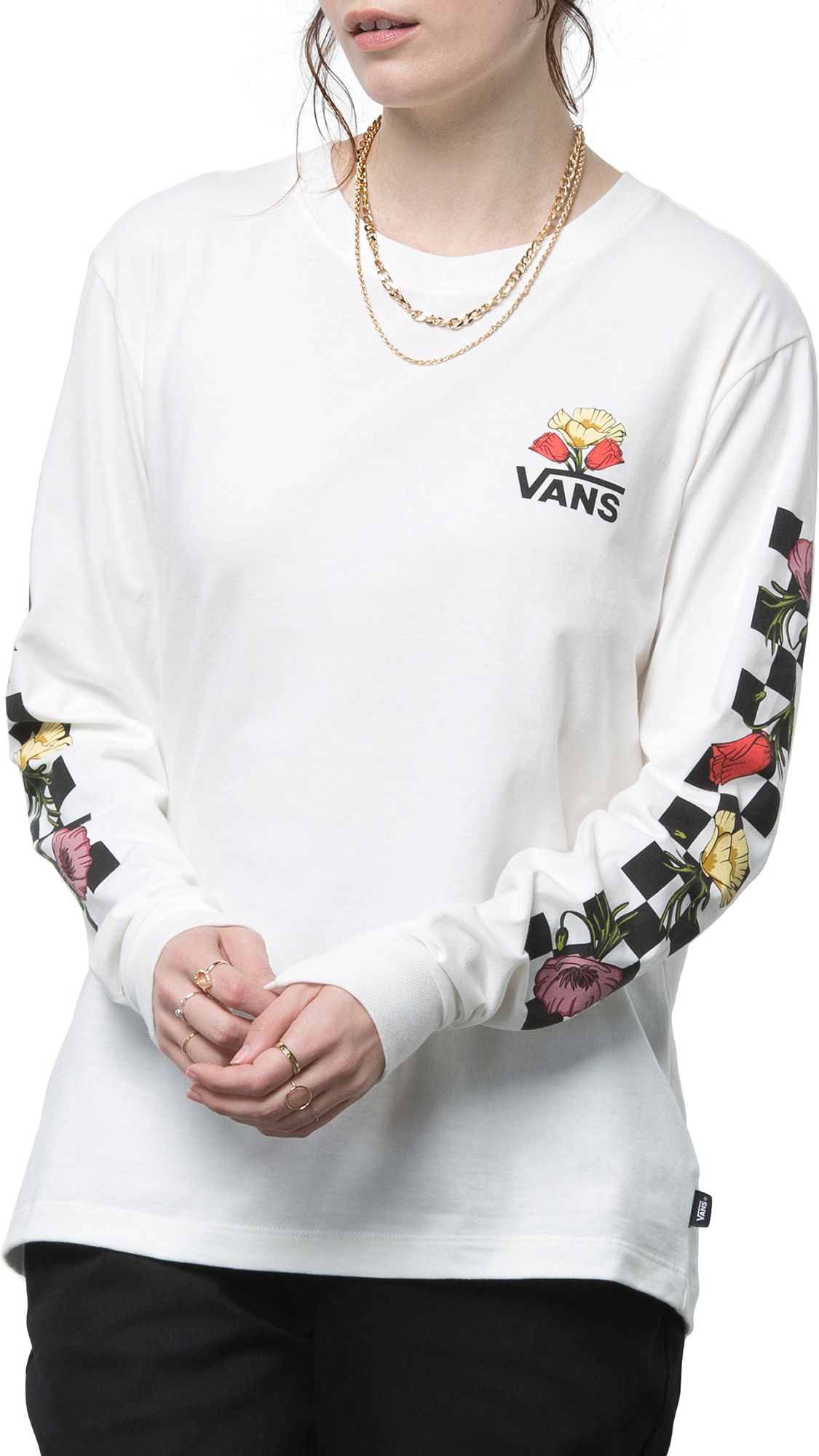 Vans womens long store sleeve top