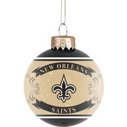 FOCO New Orleans Saints Glass Ball Ornament
