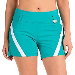 SwishDish Women's Charlotte Teal Golf Shorts