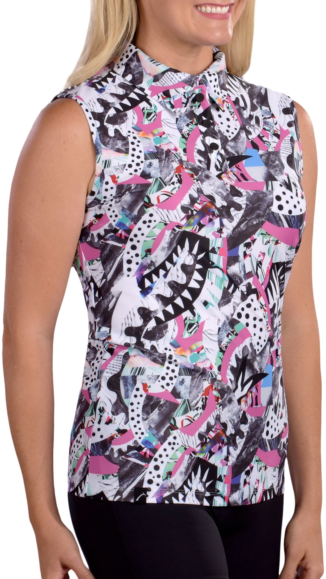 SwingDish Women's Robyn Printed Golf Polo