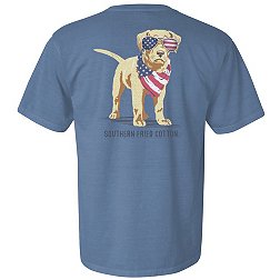 Southern Fried Cotton Mens American Puppy Short Sleeve Graphic T Shirt