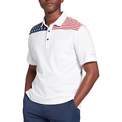 Walter Hagen Men's Perfect 11 USA Stars and Stripes Cotton Golf Polo