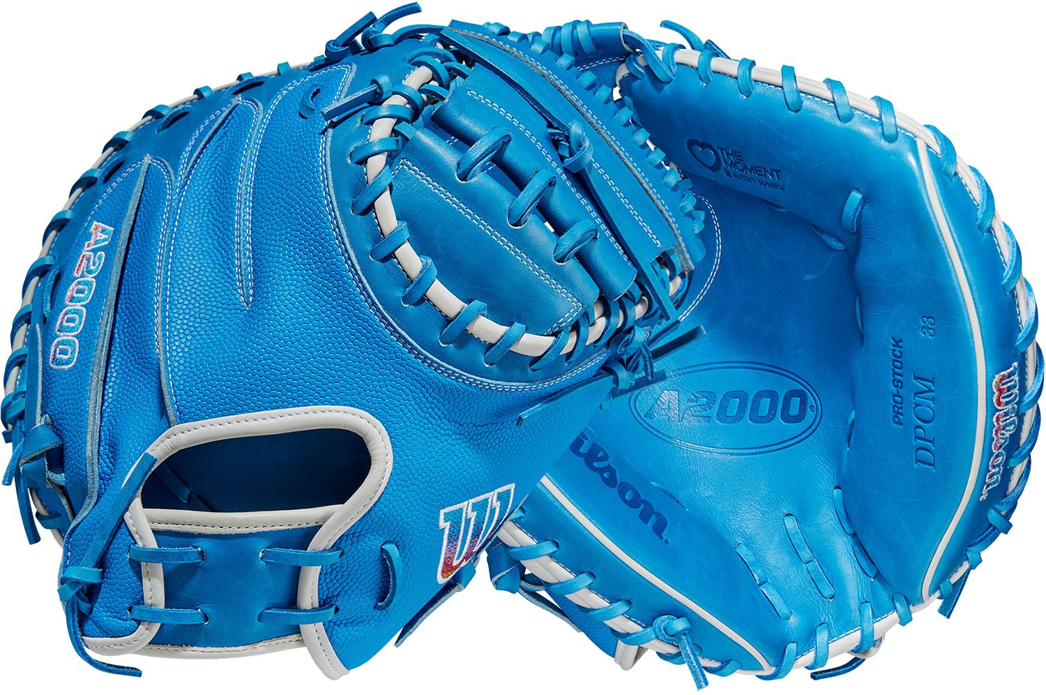 Wilson 33” CM33 A2000 Love the Moment Edition Catcher’s Mitt, Blue