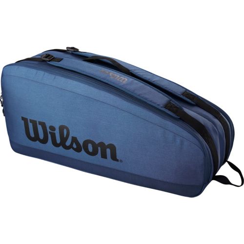 Wilson Super Tour Sac pour Raquettes de Tennis Rouge/Blanc Peut contenir jusqu'à 6 Raquettes