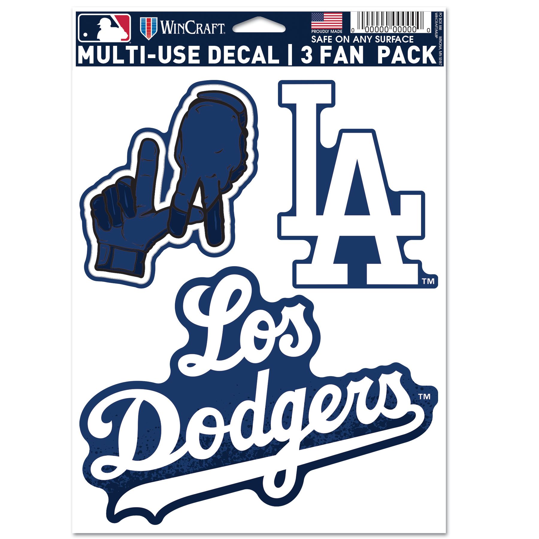 WinCraft / Los Angeles Dodgers 2022 City Connect 3-Pack Decal
