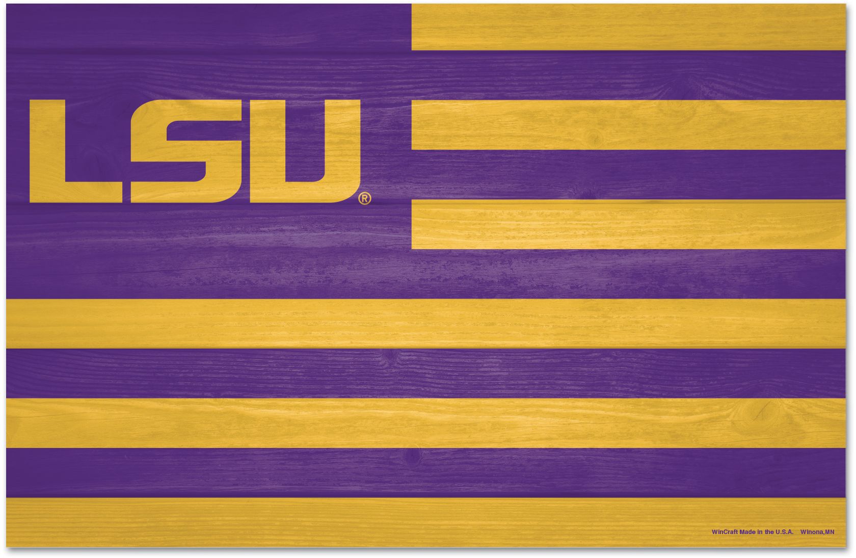 WinCraft LSU Tigers 11x17 Wood Americana Sign