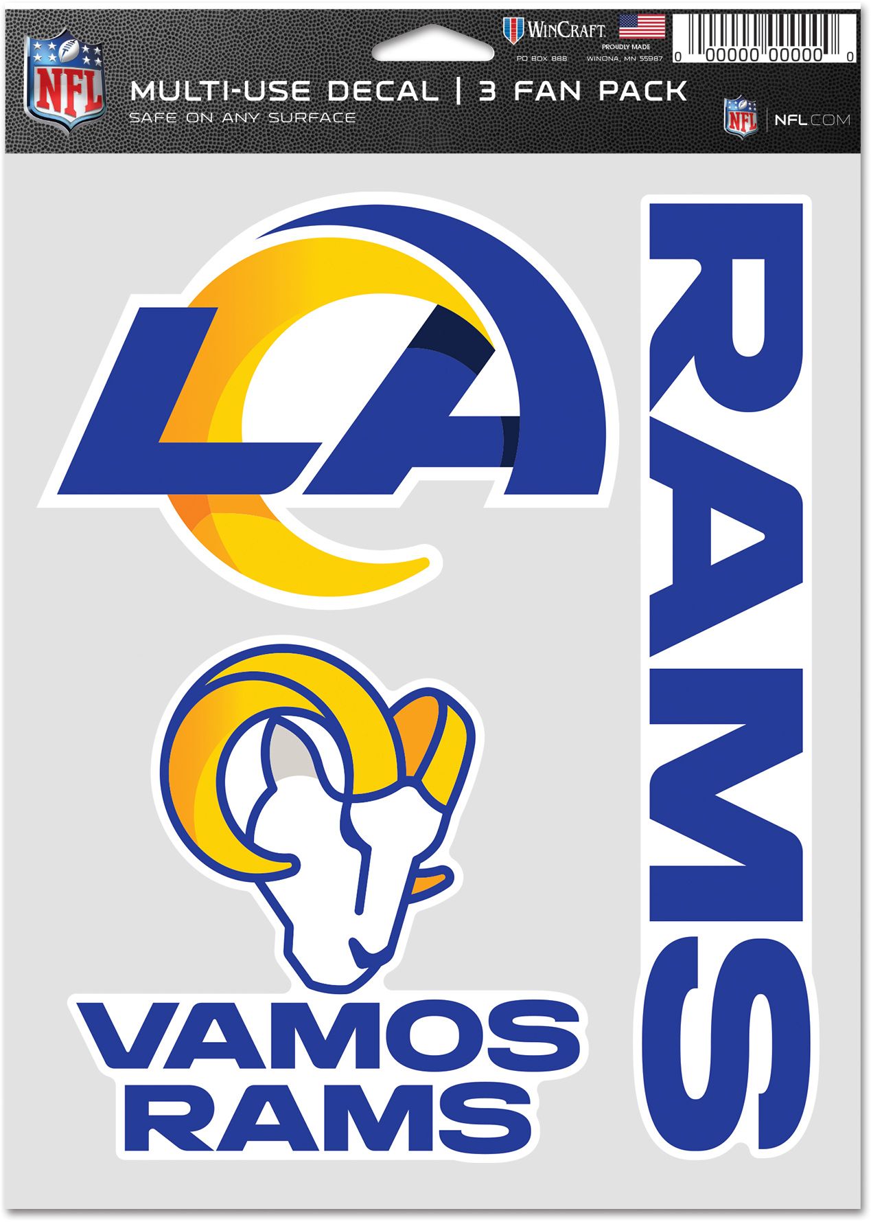 4 Piece Magnet Set Los Angeles Rams