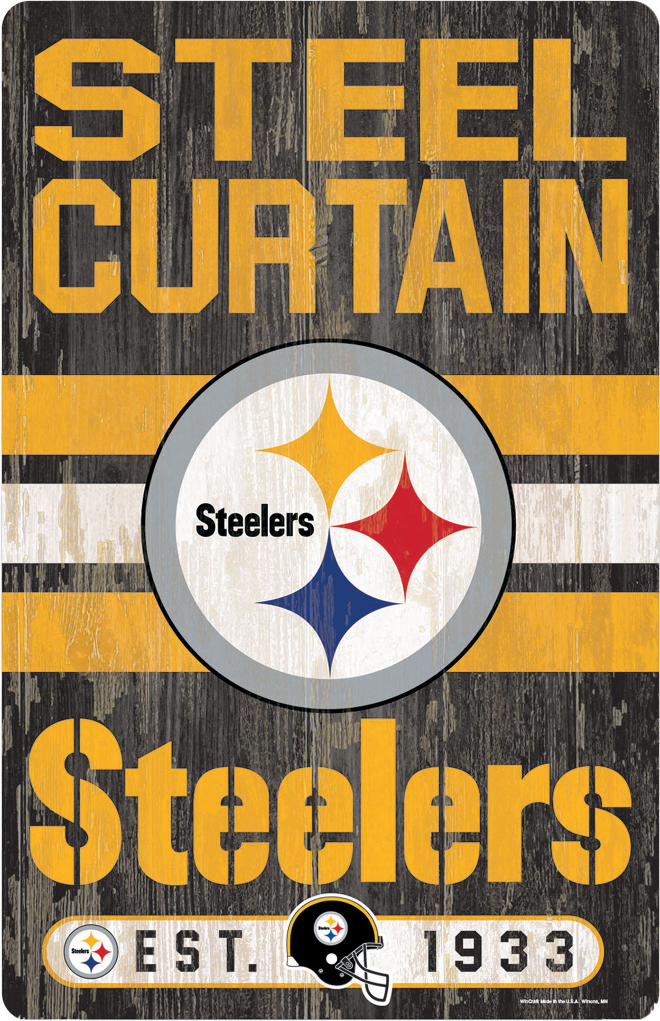 WinCraft Pittsburgh Steelers 11'' x 17'' Slogan Sign