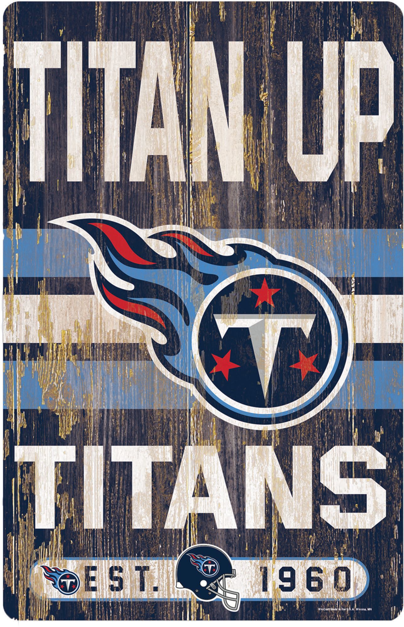 WinCraft Tennessee Titans 11'' x 17'' Slogan Sign