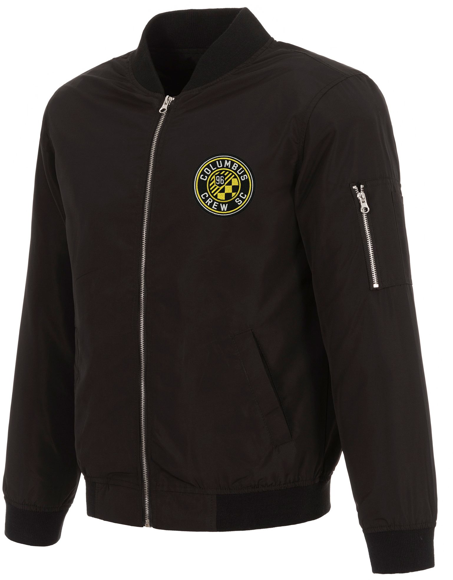 JH Design Columbus Crew Black Bomber Jacket - Black
