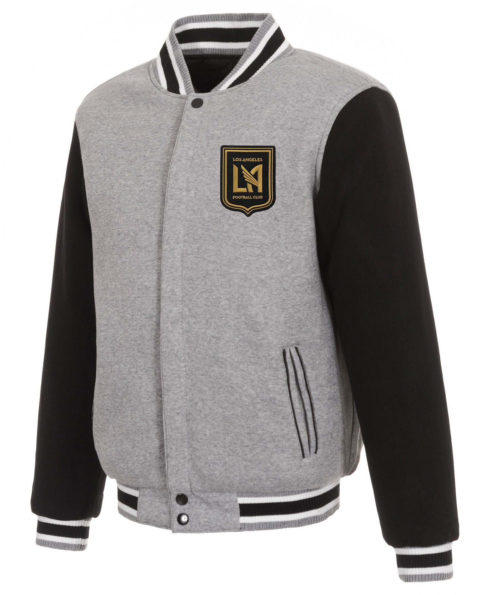 JH Design Los Angeles FC Black Reversible Fleece Jacket