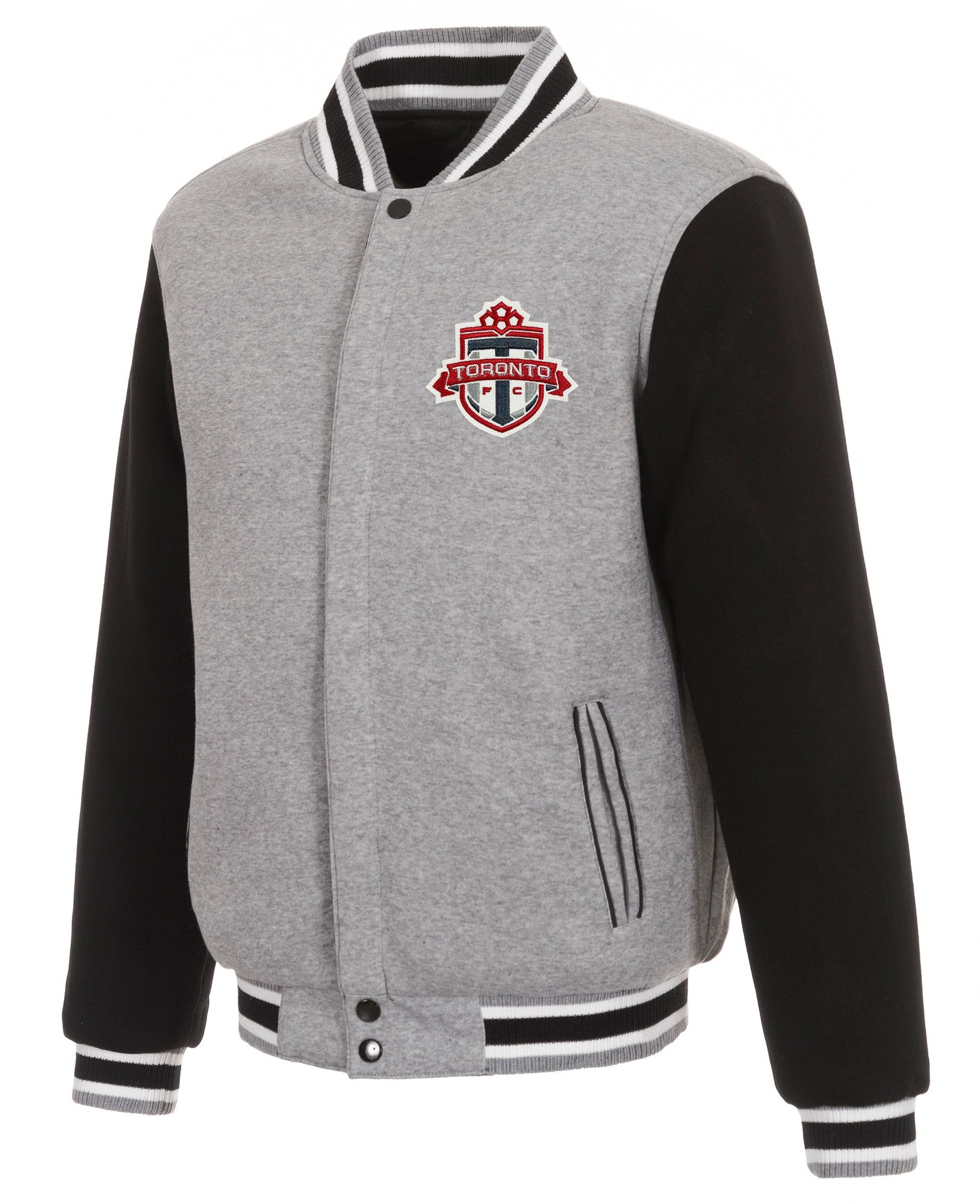 JH Design Toronto FC Black Reversible Fleece Jacket