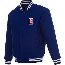 JH Design Men's Los Angeles Clippers Royal Reversible Wool Jacket