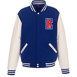 JH Design Men's Los Angeles Clippers Royal Varsity Jacket