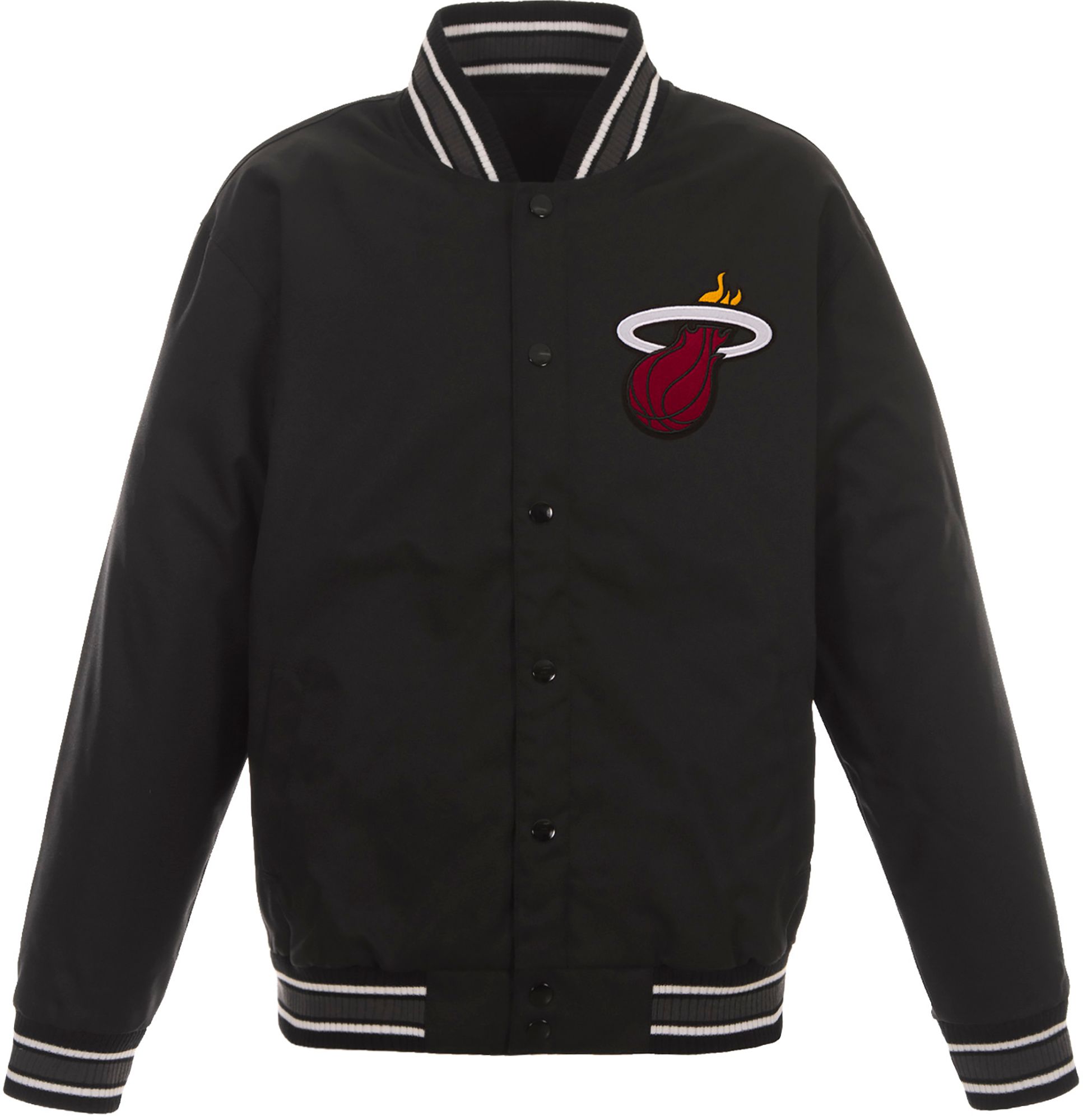 JH Design Men's Miami Heat Black Twill Jacket