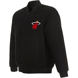 JH Design Men's Miami Heat Black Reversible Wool Jacket