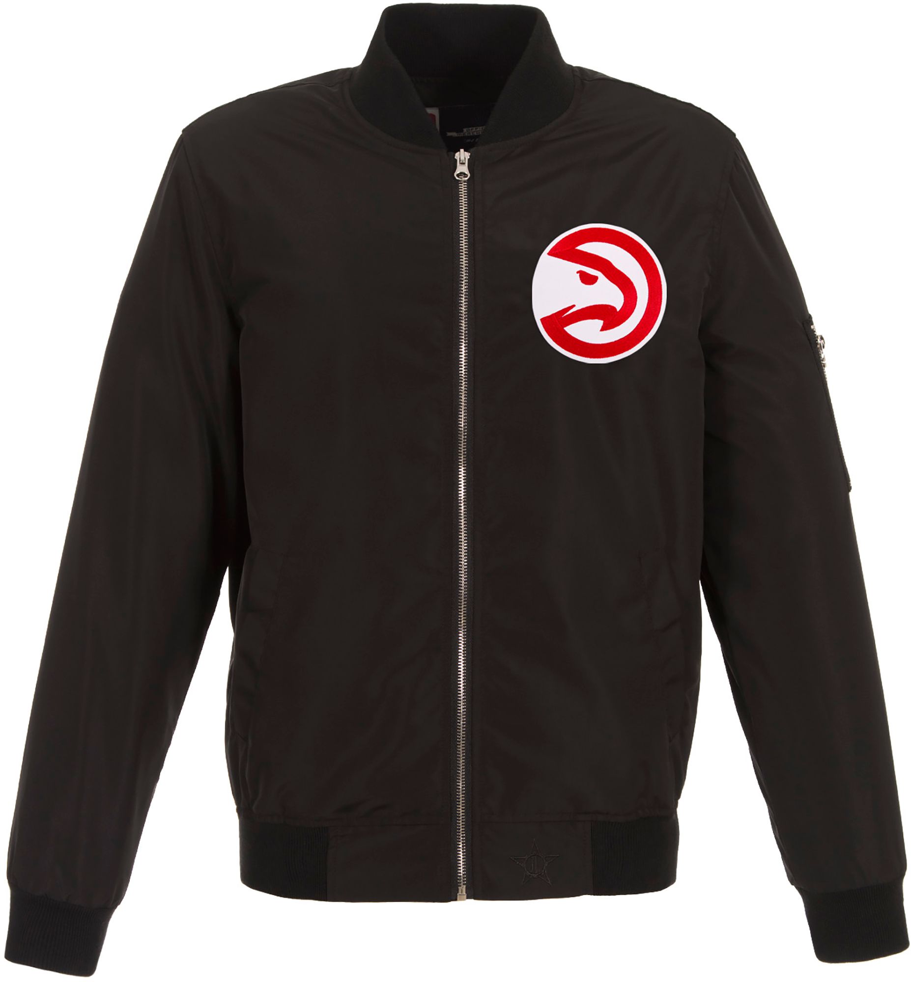 JH Design Men's Atlanta Hawks Black Bomber Jacket