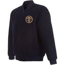 JH Design Men's Denver Nuggets Navy Reversible Wool Jacket