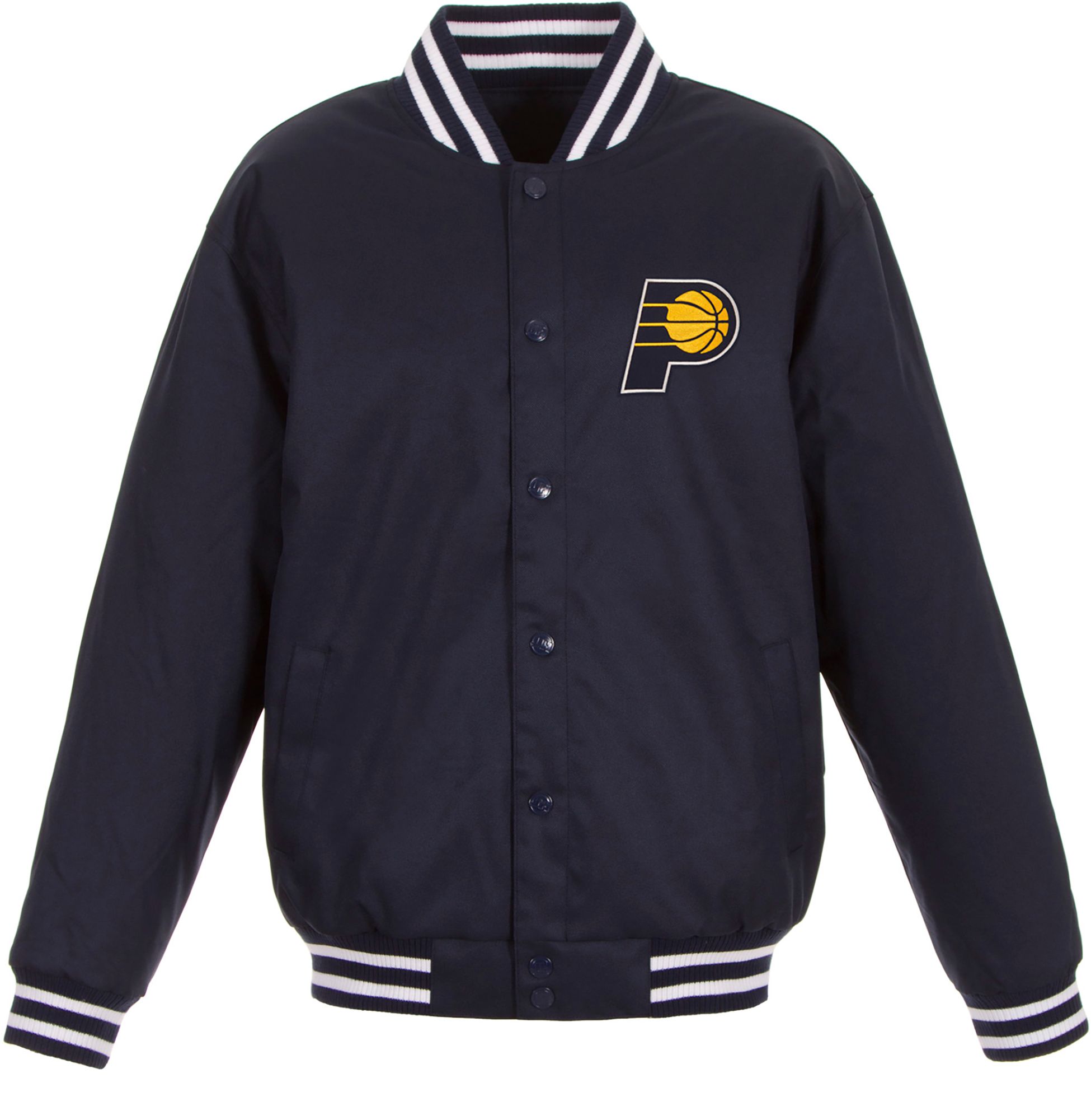 JH Design Men's Indiana Pacers Navy Twill Jacket