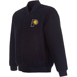 JH Design Men's Indiana Pacers Navy Reversible Wool Jacket