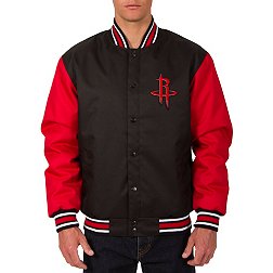 JH Design Men's Houston Rockets Black Twill Jacket